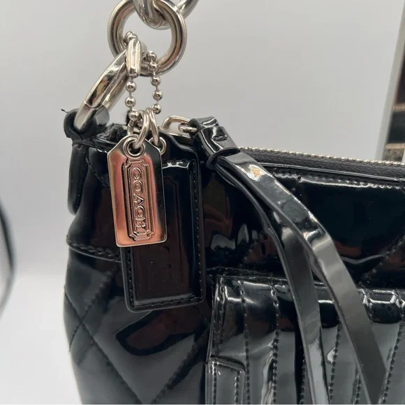 Coach Liquid Glass Poppy Bag in Black Quilted - 18671 - Picture 2 of 13